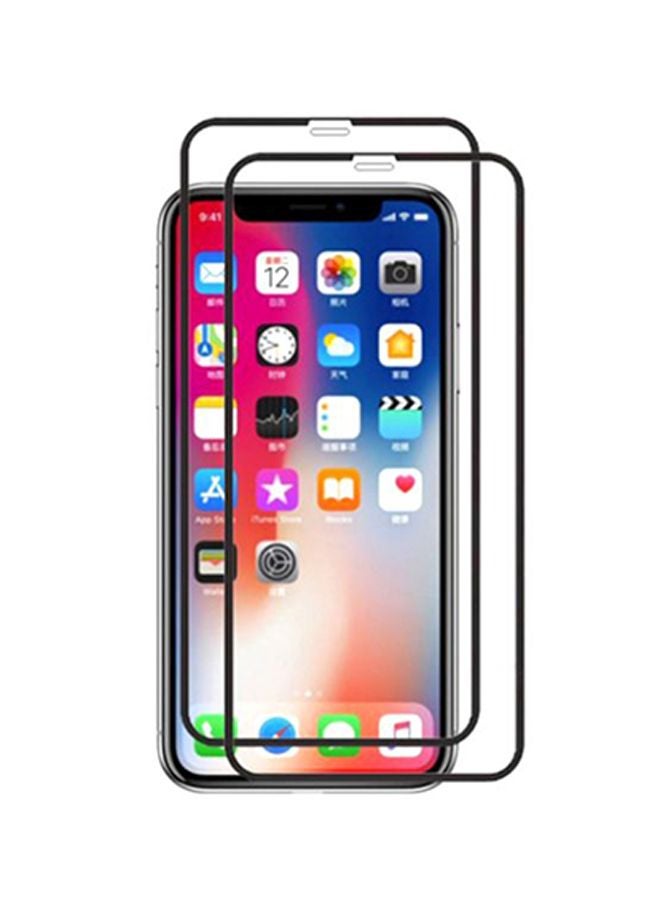 مارجون قطعتان من لاصقة حماية الشاشة لهاتف أبل آيفون XS أسود/شفاف - Image 1