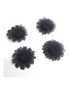 Generic 144-Piece Cloth Material Flower Black  - Image 3