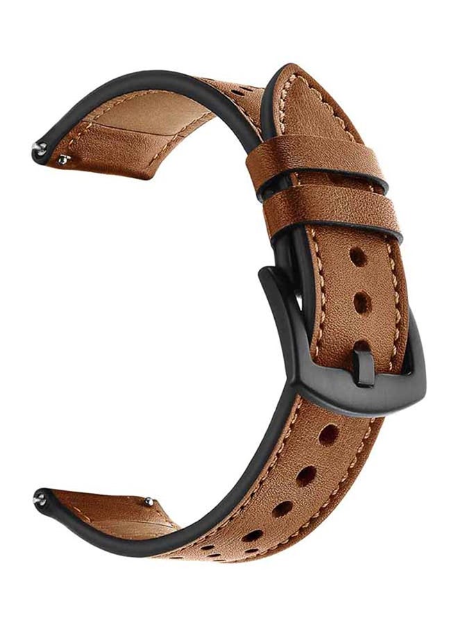 Voberry Replacement Band For Samsung Galaxy Watch 42/40/44mm Brown/Black - Image 1