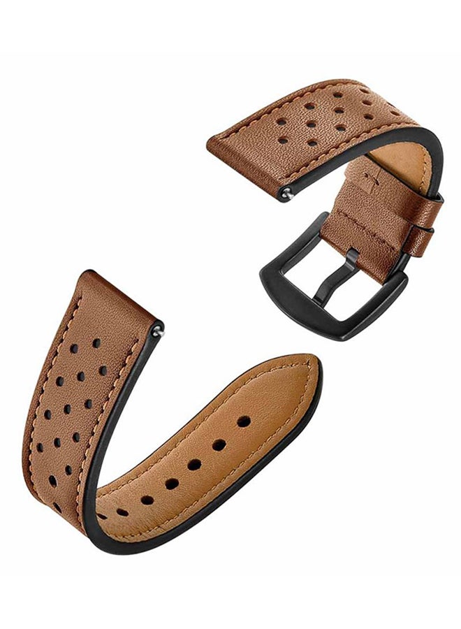 Voberry Replacement Band For Samsung Galaxy Watch 42/40/44mm Brown/Black - Image 2