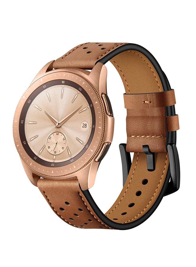 Voberry Replacement Band For Samsung Galaxy Watch 42/40/44mm Brown/Black - Image 4