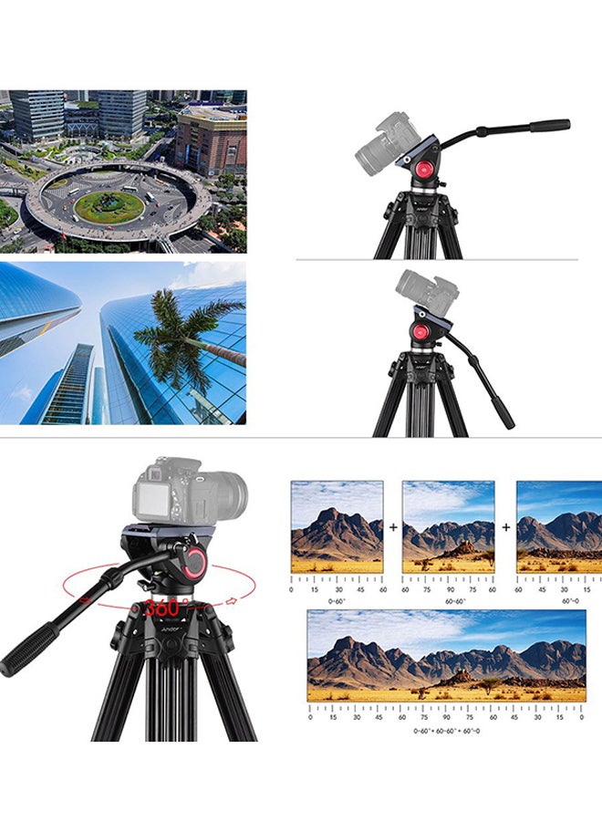 ANDOER - Tripod For DSLR And Camcorders Black - Image 1