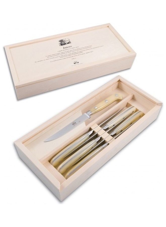 6-Piece Steak Knife Set Beige/Silver - v1617338145/N46014419A_1