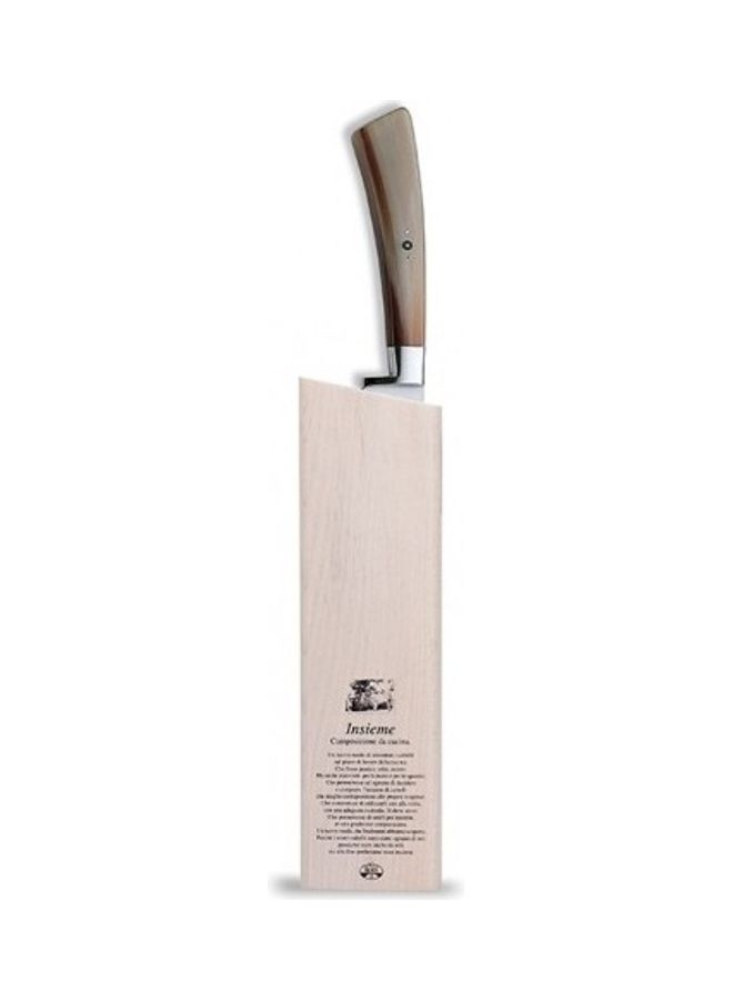BERTI - Salami Knife With Holder Brown/Silver 20.8cm - Image 1