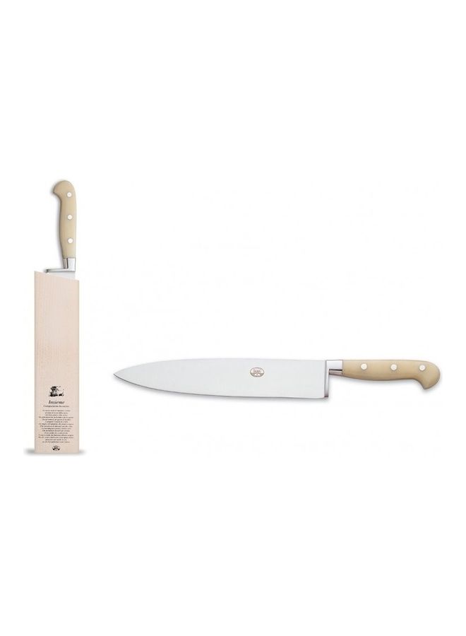 بيرتي سكين للحوم مع حامل فضي/بيج 38.29سم - Image 1