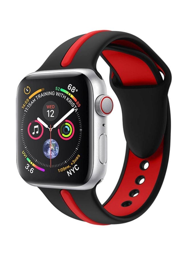 Voberry Replacement Band For Apple Watch Series 4 44mm Black/Red - Image 3