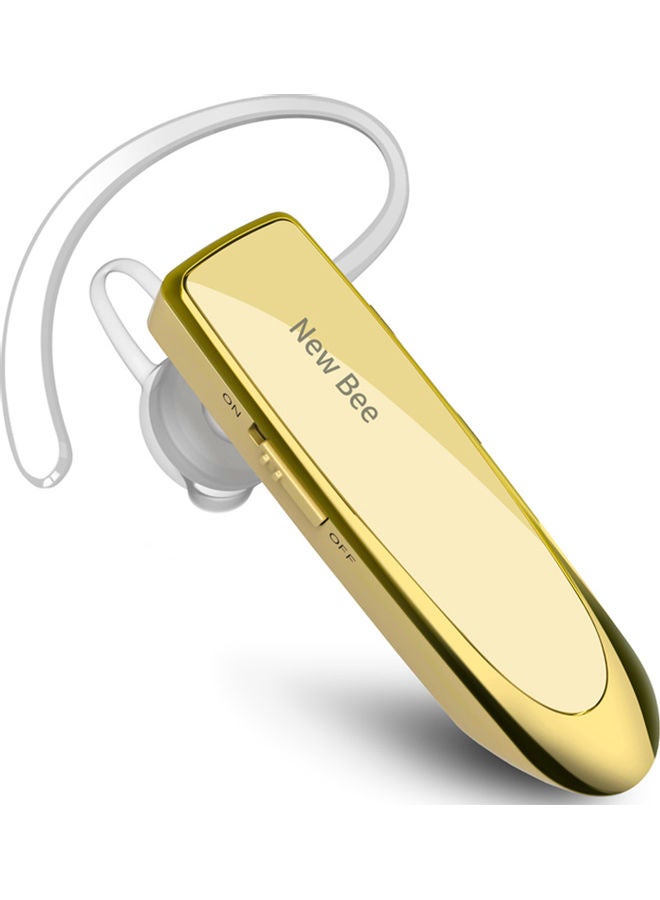 Generic Wireless Bluetooth Noise Cancelling Mic Sport Earphone Golden/White 
