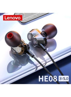 Lenovo HE08 Bluetooth Wireless In-Ear Earphone Black  - Image 3