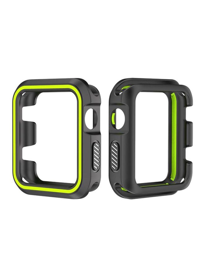 Voberry Rugged Armor Bumper Protective Case Cover For Apple Watch Series 1/2/3 38mm Black/Green - Image 1