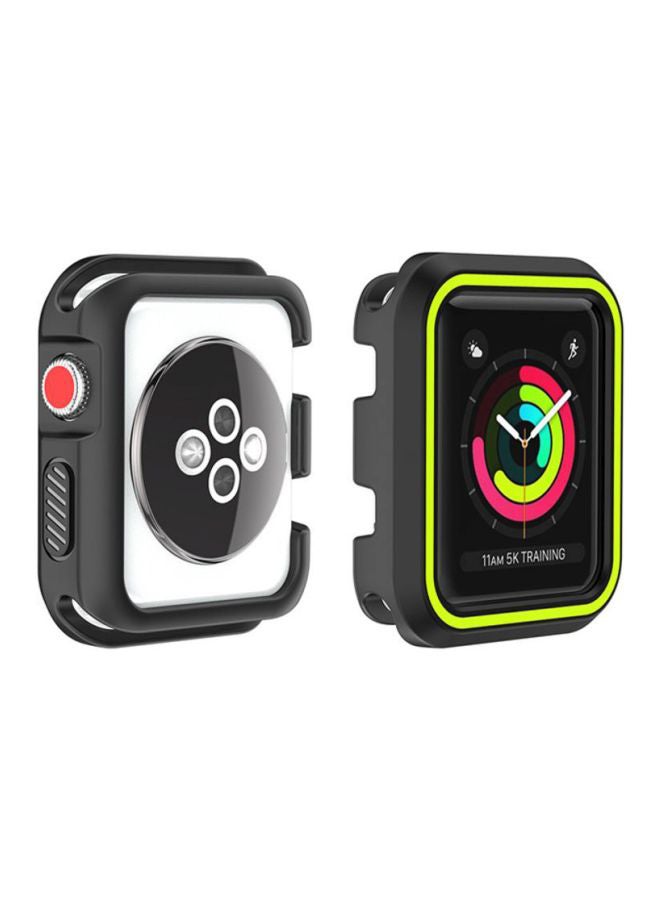 Voberry Rugged Armor Bumper Protective Case Cover For Apple Watch Series 1/2/3 38mm Black/Green - Image 2