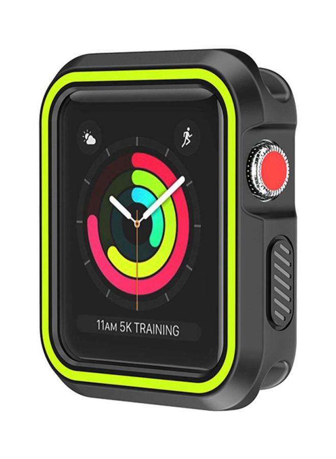 Voberry Rugged Armor Bumper Protective Case Cover For Apple Watch Series 1/2/3 38mm Black/Green - Image 3