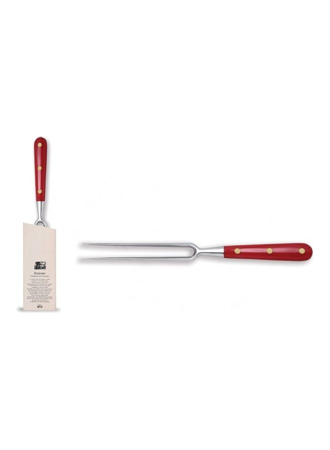 بيرتي شوكة للشواء والغلي مع حامل أحمر/فضي 29.2سم - Image 1