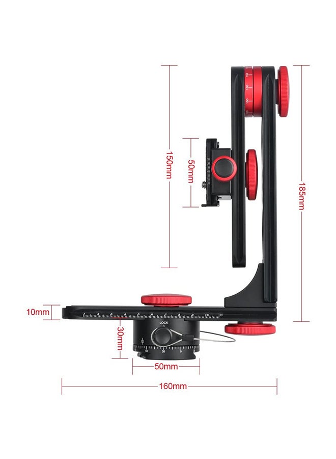 ANDOER PH-720B 720° Panoramic Head Aluminium Alloy With Arca-Swiss Standard Ball Head Quick Release Plate Carry Bag Black/Red  - Image 2