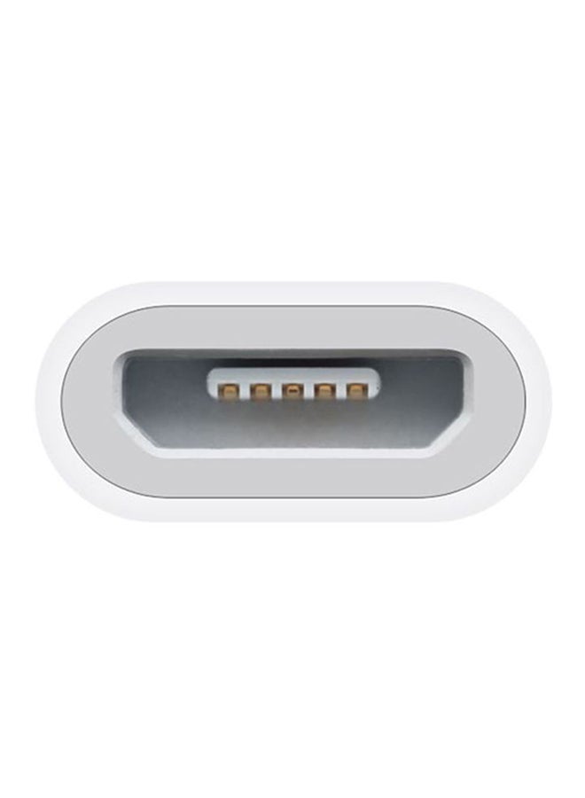 Apple - Lightning To Micro USB Adapter White - Image 1