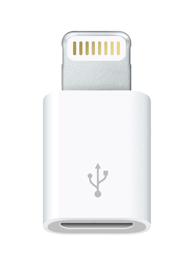 Apple - Lightning To Micro USB Adapter White - Image 1