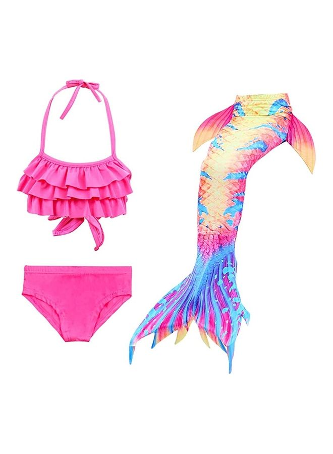 XiuWoo 3-Piece Mermaid Swimming Costume Set 130cm - Image 1