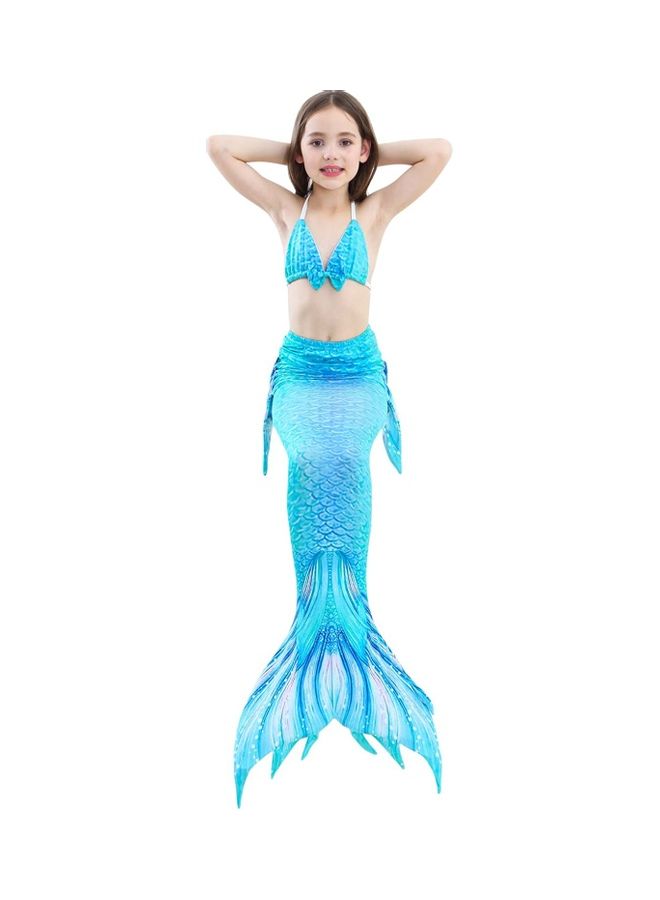 XiuWoo 4-Piece Mermaid Swimming Costume Set 110cm - Image 3