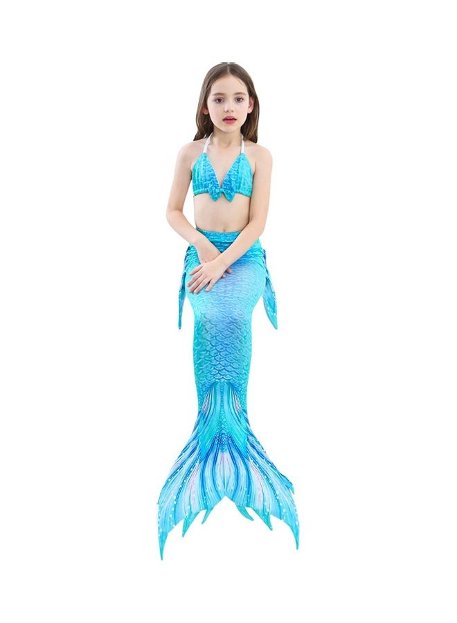 XiuWoo 4-Piece Mermaid Swimming Costume Set 110cm - Image 4