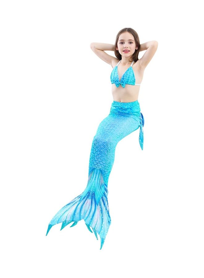 XiuWoo 4-Piece Mermaid Swimming Costume Set 110cm - Image 5