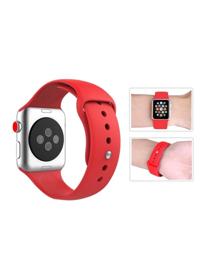 LNKOO - Replacement Band For Apple iWatch Series 1/2/3/4 Red - Image 1