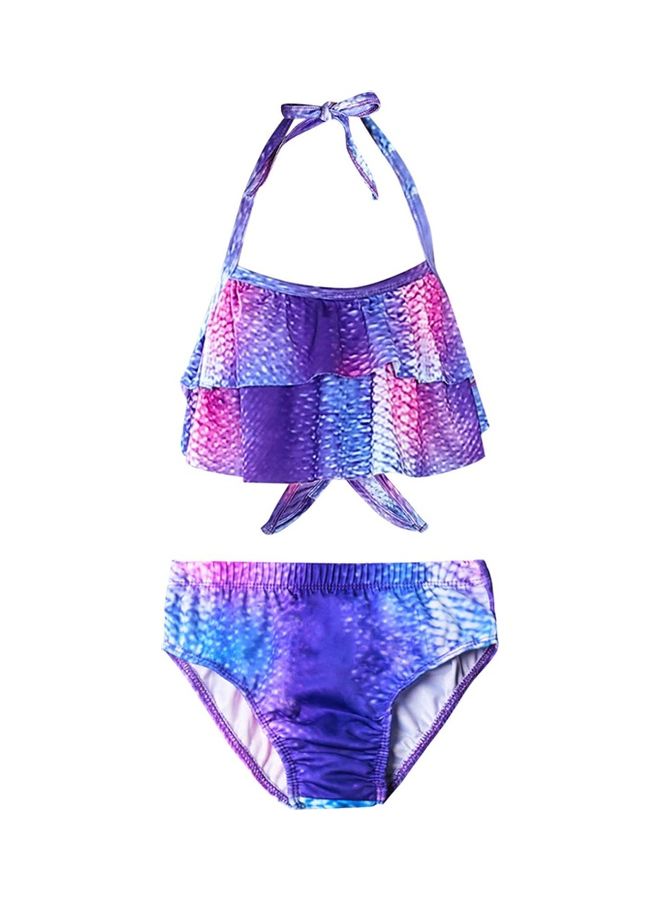 XiuWoo 3-Piece Mermaid Swimming Costume Set 100cm  - Image 2