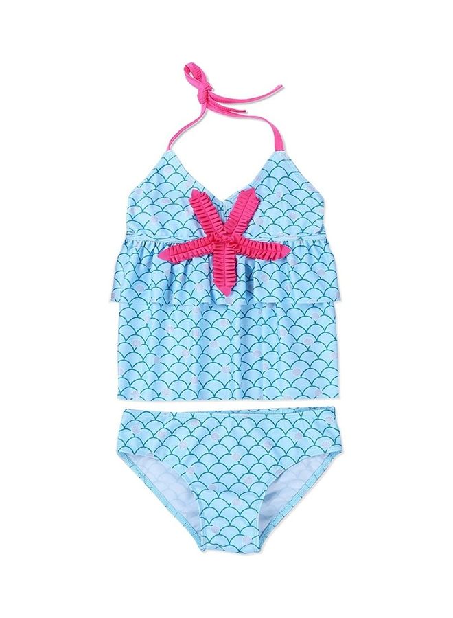 XiuWoo 2-Piece Mermaid Swimming Costume Set 140cm - Image 1
