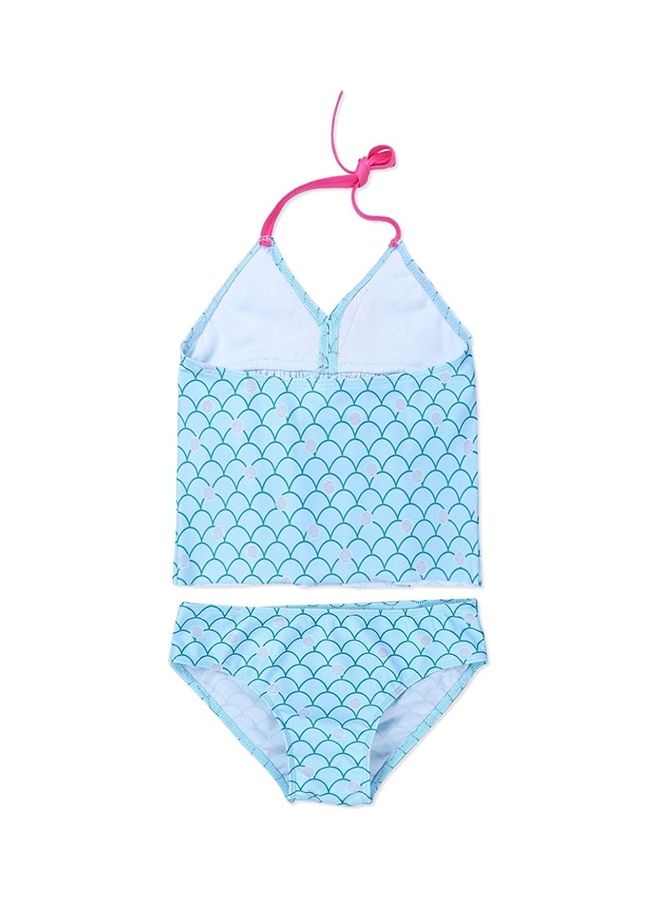 XiuWoo 2-Piece Mermaid Swimming Costume Set 140cm - Image 2