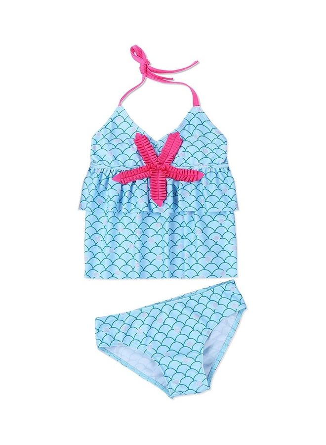 XiuWoo 2-Piece Mermaid Swimming Costume Set 140cm - Image 3
