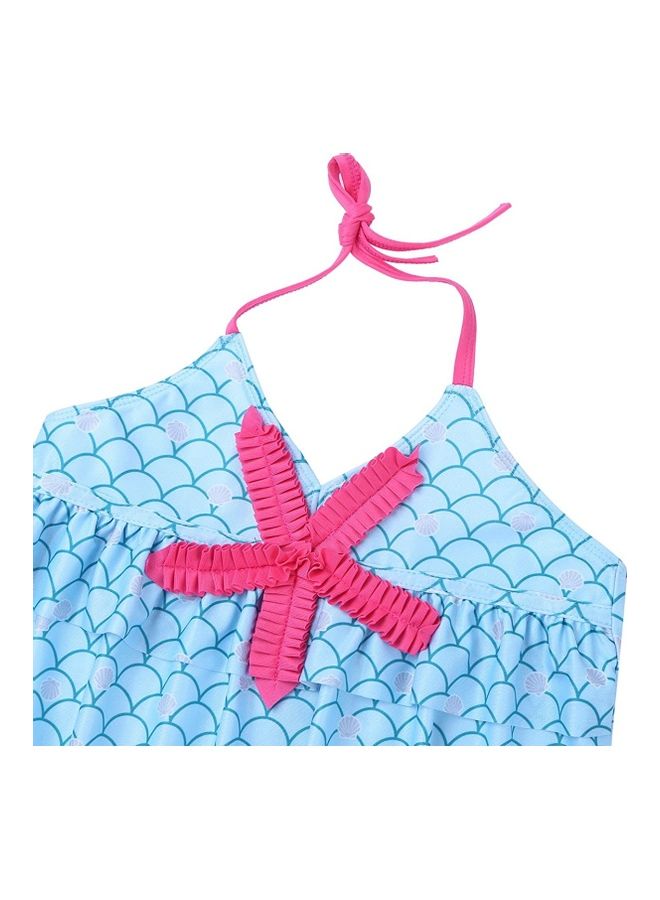 XiuWoo 2-Piece Mermaid Swimming Costume Set 140cm - Image 4