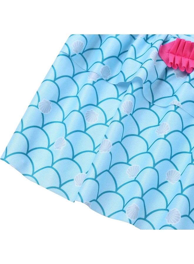 XiuWoo 2-Piece Mermaid Swimming Costume Set 140cm - Image 5