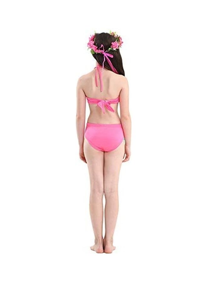 XiuWoo 3-Piece Mermaid Swimming Costume Set 150cm - Image 4