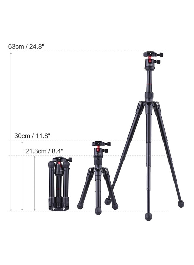 ANDOER Tabletop Tripod Stand With Ball Head Quick Release Plate Black/Red/White - Image 4