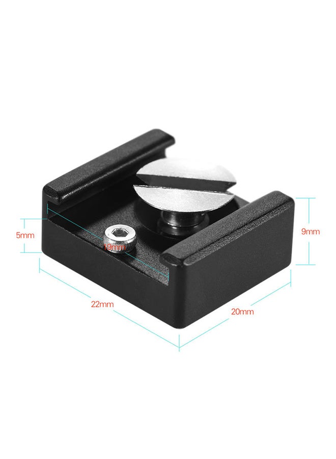 ANDOER 30-Piece Cold Shoe Mount Adapter Set With 1/4" Mounting Screw 2.2x2x0.9cm Black  - Image 5