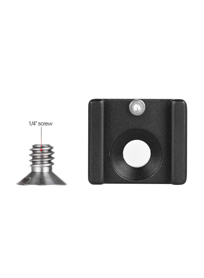 ANDOER 30-Piece Cold Shoe Mount Adapter Set With 1/4" Mounting Screw 2.2x2x0.9cm Black  - Image 2