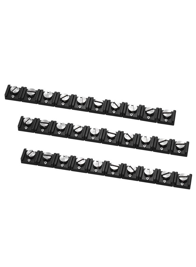 ANDOER 30-Piece Cold Shoe Mount Adapter Set With 1/4" Mounting Screw 2.2x2x0.9cm Black  - Image 3