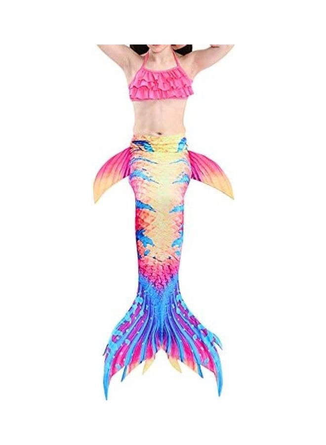 XiuWoo 3-Piece Mermaid Swimming Costume Set 150cm  - Image 5