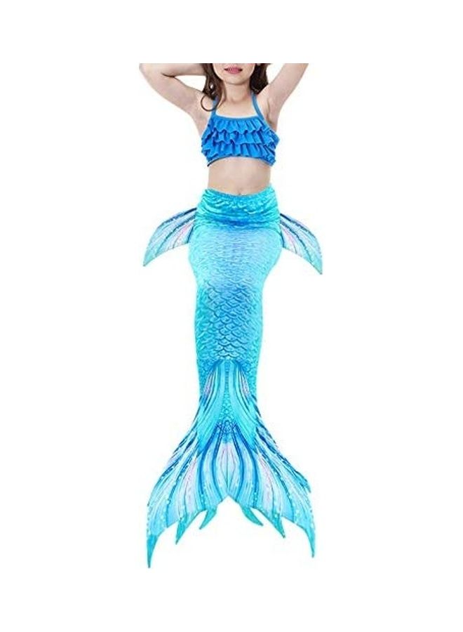 XiuWoo 3-Piece Mermaid Swimming Costume Set 130cm  - Image 5