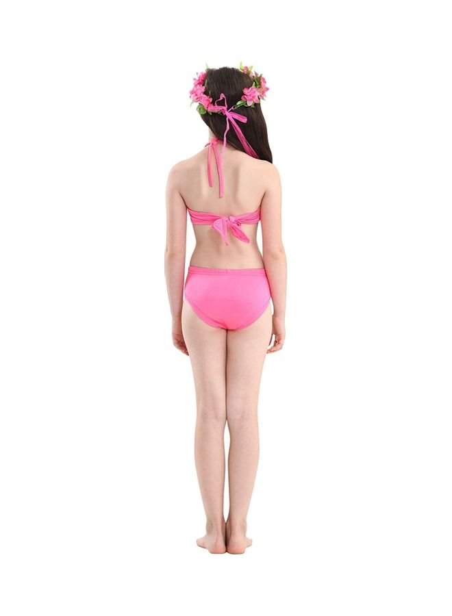 XiuWoo 4-Piece Mermaid Swimming Costume Set 150cm - Image 5