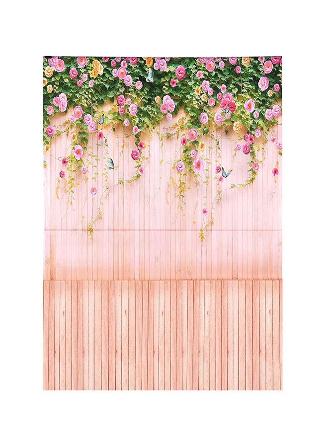 أندوير خلفية أستوديو للتصوير الفوتوغرافي بنمط خشب على هيئة زهور متعدد الألوان - Image 2