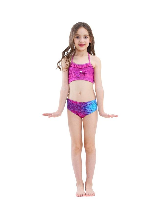 XiuWoo 4-Piece Mermaid Swimming Costume Set 150cm - Image 3