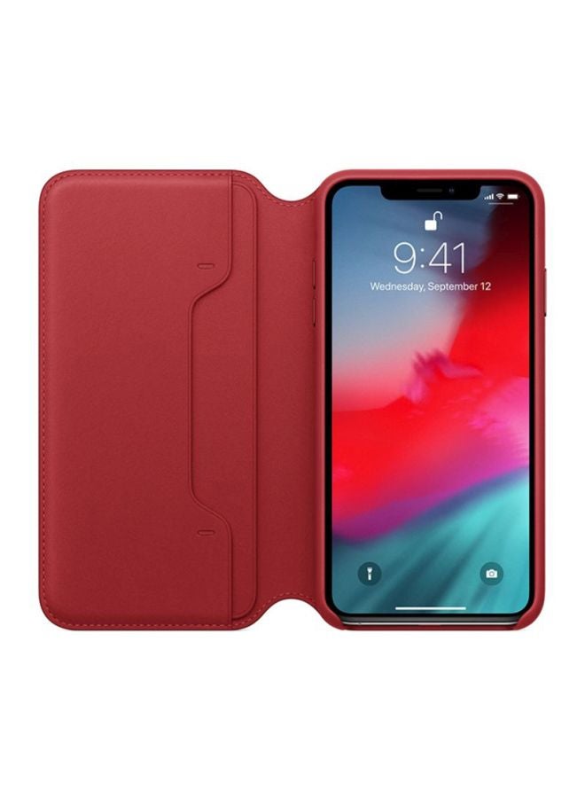 Apple Folio Case Cover For Apple iPhone XS Max Red - Image 3