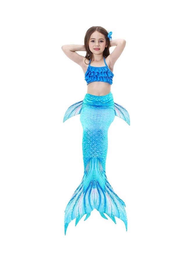 XiuWoo 3-Piece Mermaid Swimming Costume Set 100cm  - Image 4