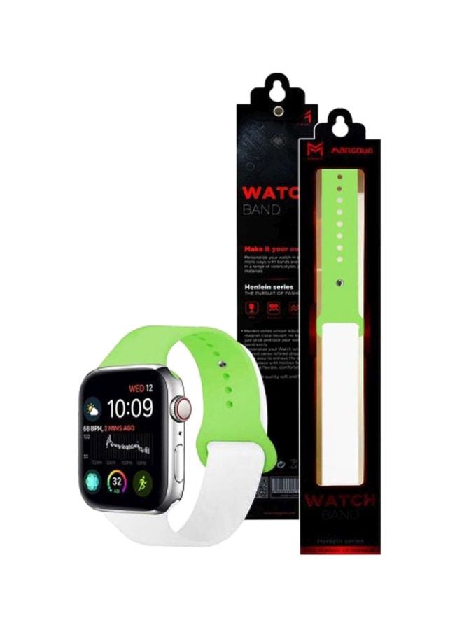 MARGOUN Replacement Band For Apple iWatch Green/White - Image 2