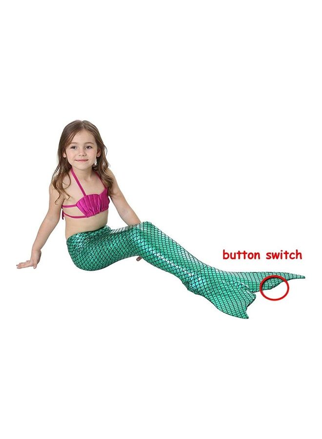 XiuWoo 5-Piece Mermaid Swimming Costume Set 140cm - Image 3