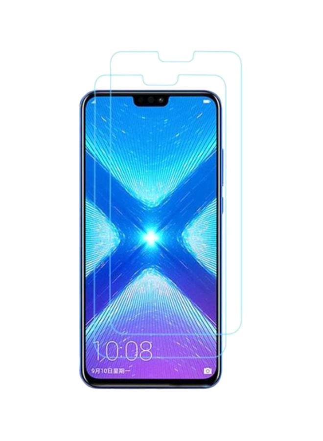 MARGOUN Pack Of 2 Scratch-Proof Tempered Glass Screen Protector For Honor 8X Blue/Clear - Image 1
