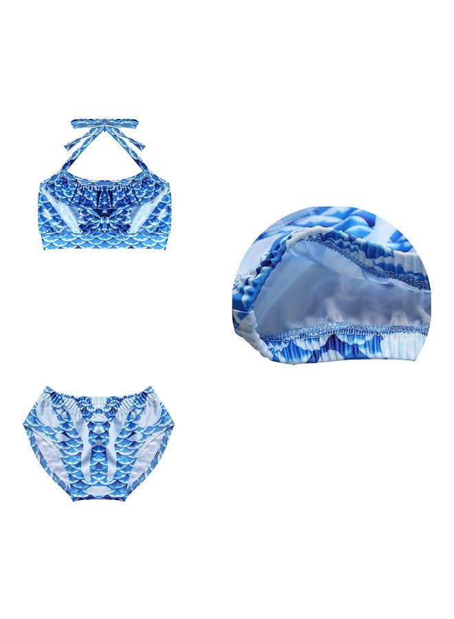 XiuWoo 4-Piece Mermaid Swimming Costume Set 120cm - Image 4