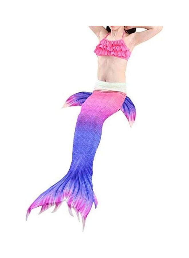 XiuWoo 3-Piece Mermaid Swimming Costume Set 140cm - Image 5
