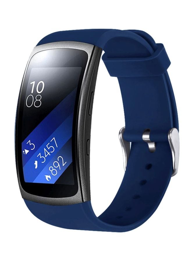 Voberry Replacement Band For Samsung Gear Fit2 Pro Blue/Silver - Image 2