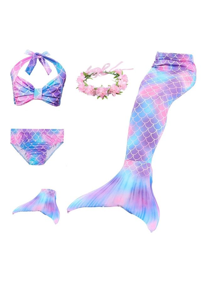 XiuWoo 5-Piece Mermaid Swimming Costume Set 110cm - Image 1