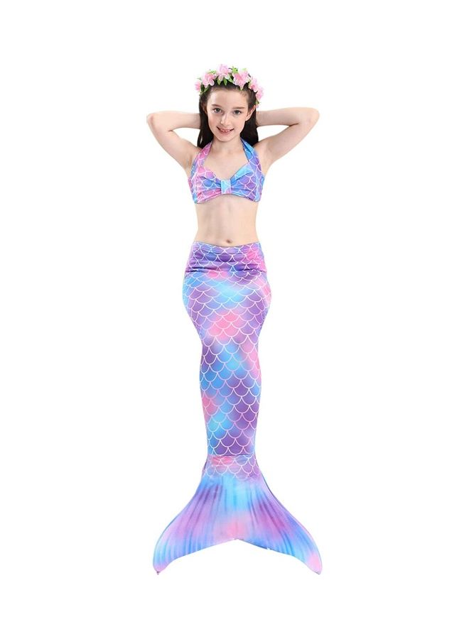 XiuWoo 5-Piece Mermaid Swimming Costume Set 110cm - Image 3